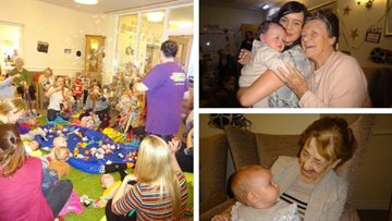 Old meets young at Mossley care home